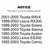 Kugel Front Wheel Bearing Pair For Toyota Camry Lexus Avalon RAV4 ES300 Sienna RX300 Solara K70-100486